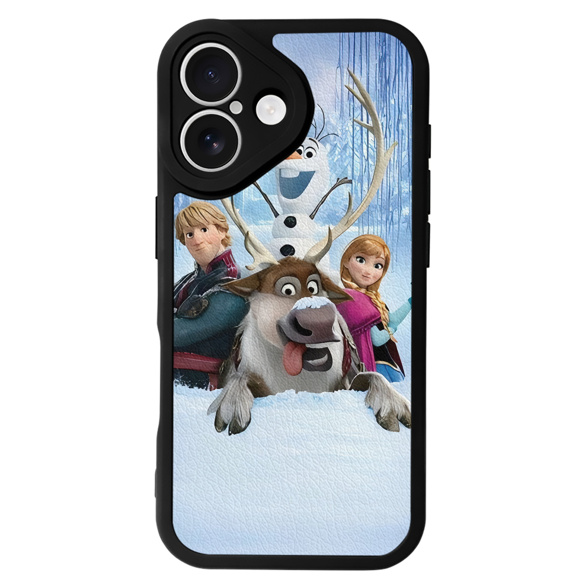 （画像用） アナと雪の女王 アンナ エルサ Frozen Anna Elsa 【iPhone 16シリーズ対応】シリコンスマホケース（レザー調） 材質：シリコン